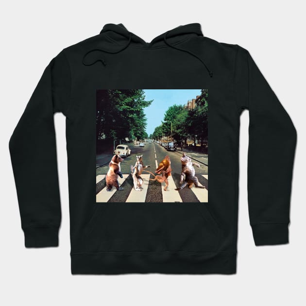 Abbey Road animals Hoodie by Olgakunz